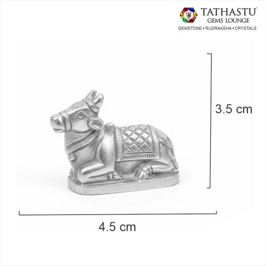 Original Parad Nandi 125gm - Real Mercury Nandi for Puja, Meditation & Devotion