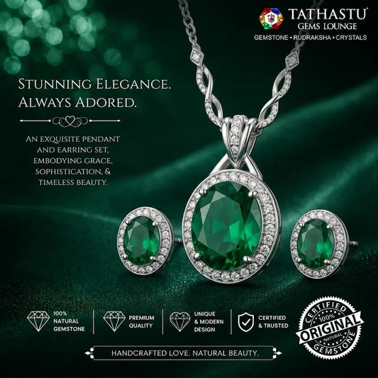 Original certified onyx 3.66 carats silver Pendant & earrings by tathastu gems lounge