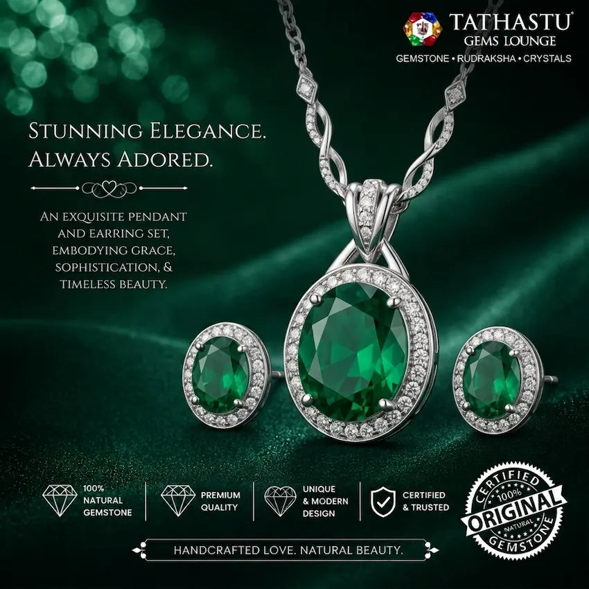 Original certified onyx 3.66 carats silver Pendant & earrings by tathastu gems lounge