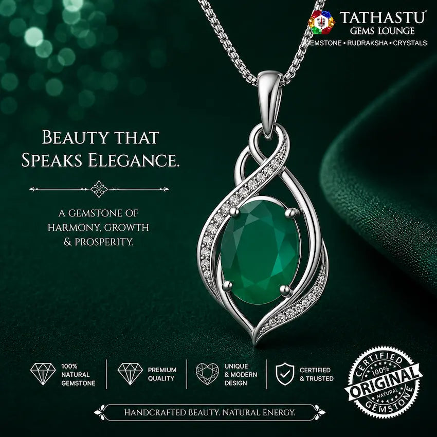 Original certified onyx 3.73 carats silver Pendant by tathastu gems lounge