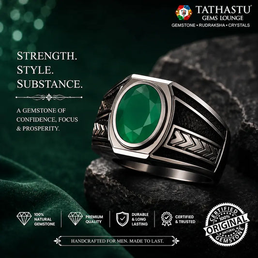 Original certified onyx 3.75 carats silver ring by tathastu gems lounge