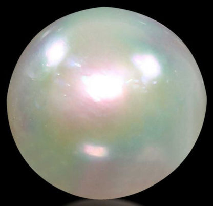 Natural White South Sea Pearl (Saccha Moti) 3.10 Carats – 100% Original & Lab Certified Moon (Chandra) Gemstone for Balance & Prosperity