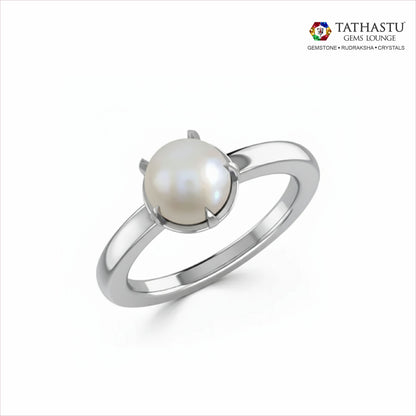 Natural White South Sea Pearl (Saccha Moti) 3.10 Carats – 100% Original & Lab Certified Moon (Chandra) Gemstone for Balance & Prosperity