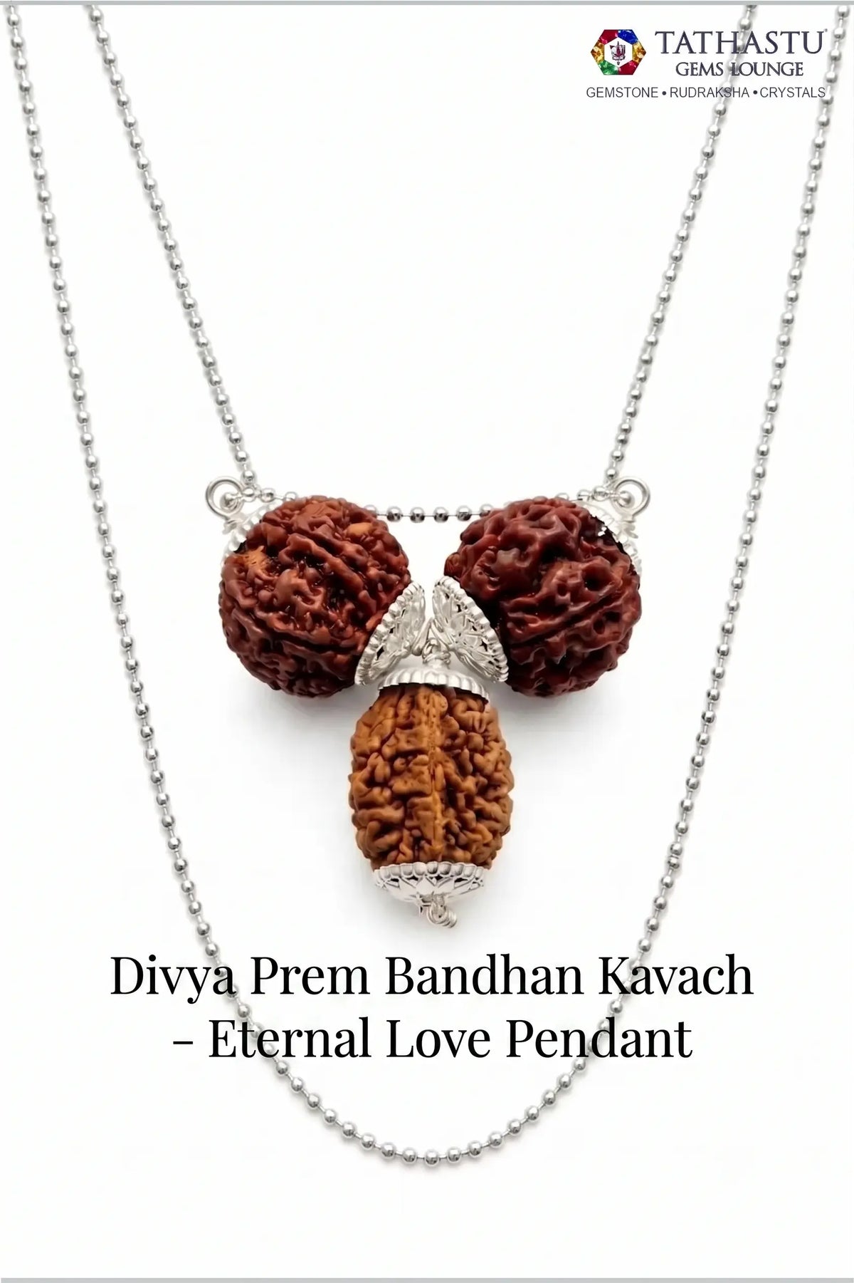 Abhimantrit Divya Prem Bandhan Kavach eternal love pendant for relationship harmony, affection, and bonding - Tathastu Gems Lounge