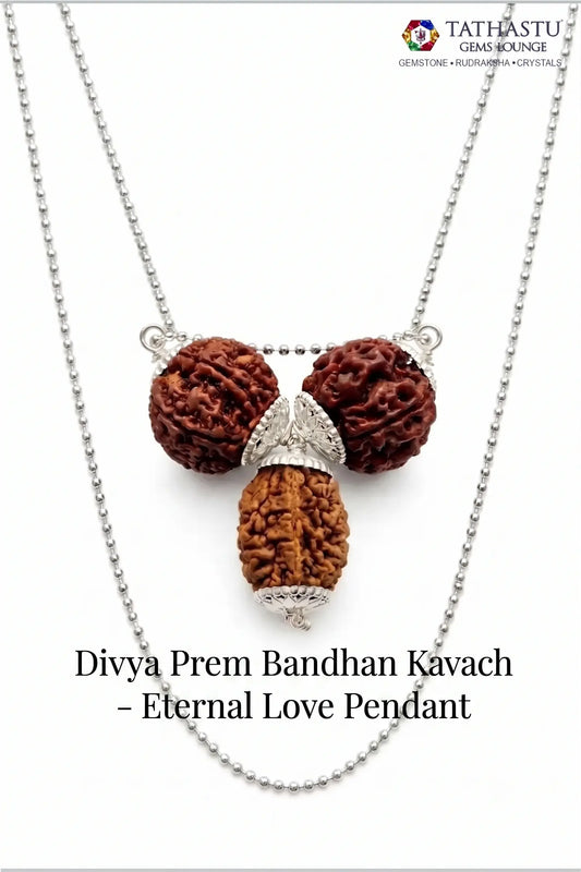Abhimantrit Divya Prem Bandhan Kavach eternal love pendant for relationship harmony, affection, and bonding - Tathastu Gems Lounge