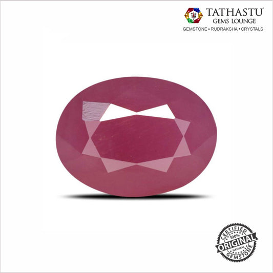 Natural Red Ruby (Manik) 5.38 Carat – 100% Original & Lab Certified Sun (Surya) Gemstone for Power & Confidence