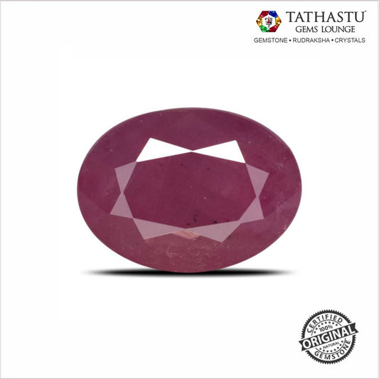 Natural Red Ruby (Manik) 6.02 Carat – 100% Original & Lab Certified Sun (Surya) Gemstone for Power & Confidence