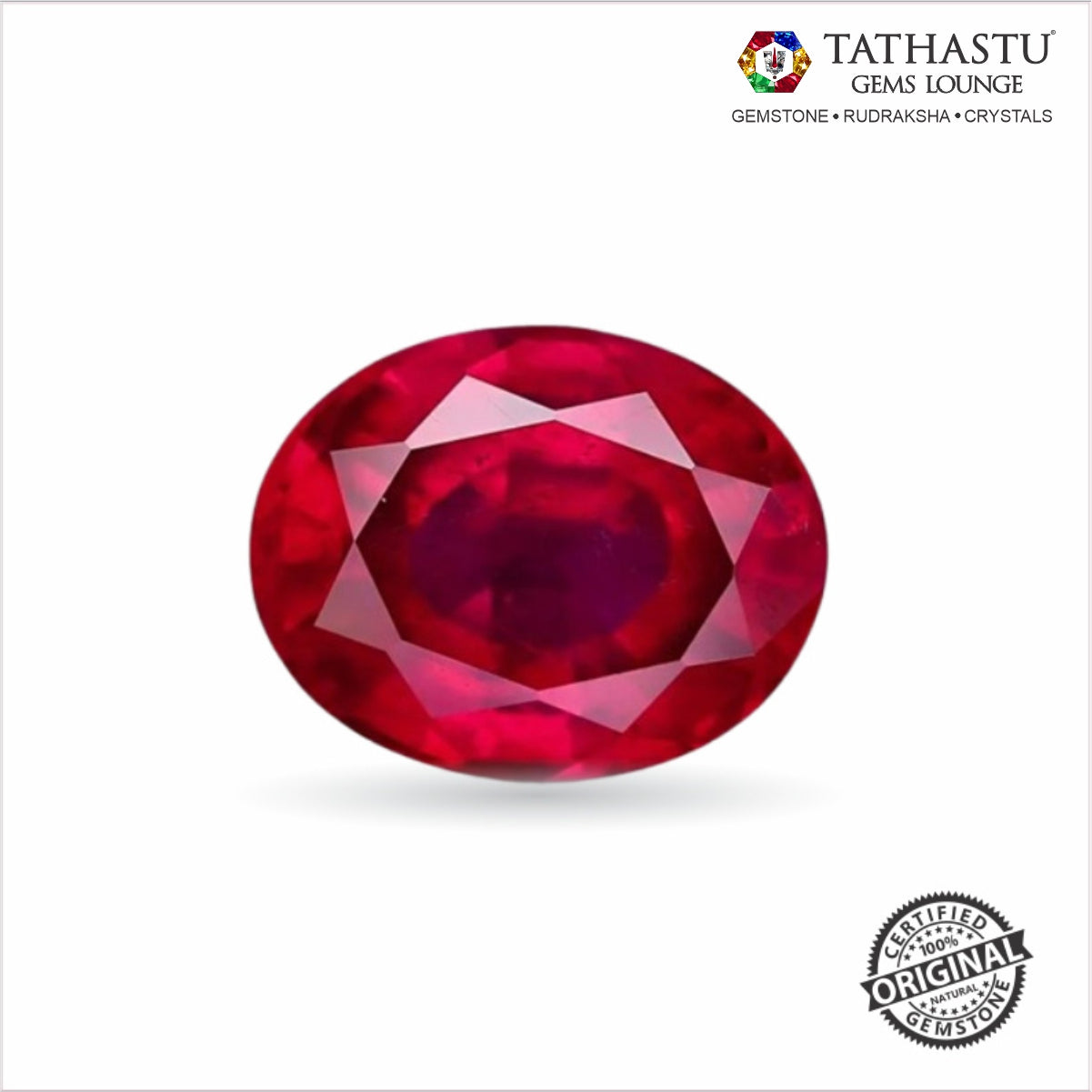 Natural Red Ruby (Manik) 4.57 Carat – 100% Original & Lab Certified Sun (Surya) Gemstone for Power & Confidence