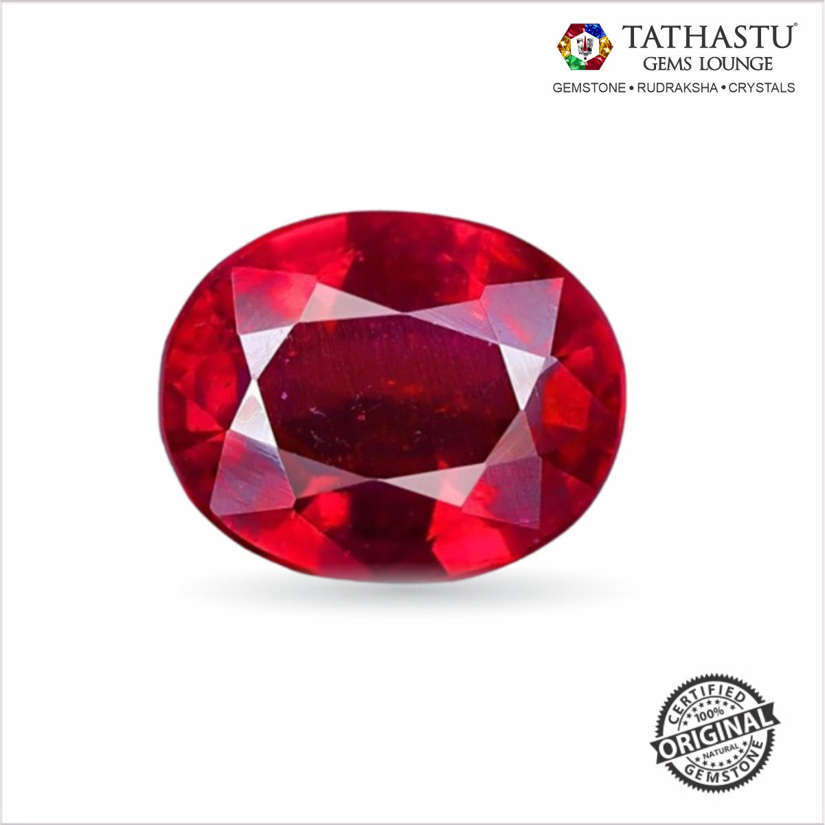 Natural Red Ruby (Manik) 5.23 Carat – 100% Original & Lab Certified Sun (Surya) Gemstone for Power & Confidence