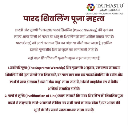 Detailed guide on 1.25 kg Parad Shivling pooja vidhi, Abhishek, and Mahadev blessings - Tathastu Gems Lounge