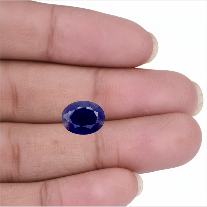 Natural Blue Sapphire (Neelam) 5.50 Carat – 100% Original & Lab Certified Saturn (Shani) Gemstone for Power & Protection