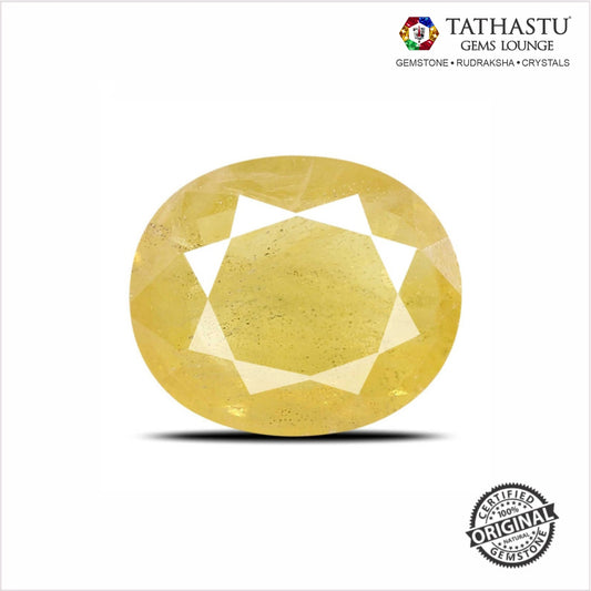Natural Yellow Sapphire (Pukhraj) 4.50 Carat – Certified Jupiter Gemstone for Wealth & Success