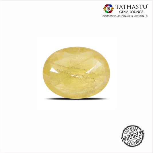 Natural Yellow Sapphire (Phukhraj) 3.72 Carat – Certified Jupiter Gemstone for Wealth & Success