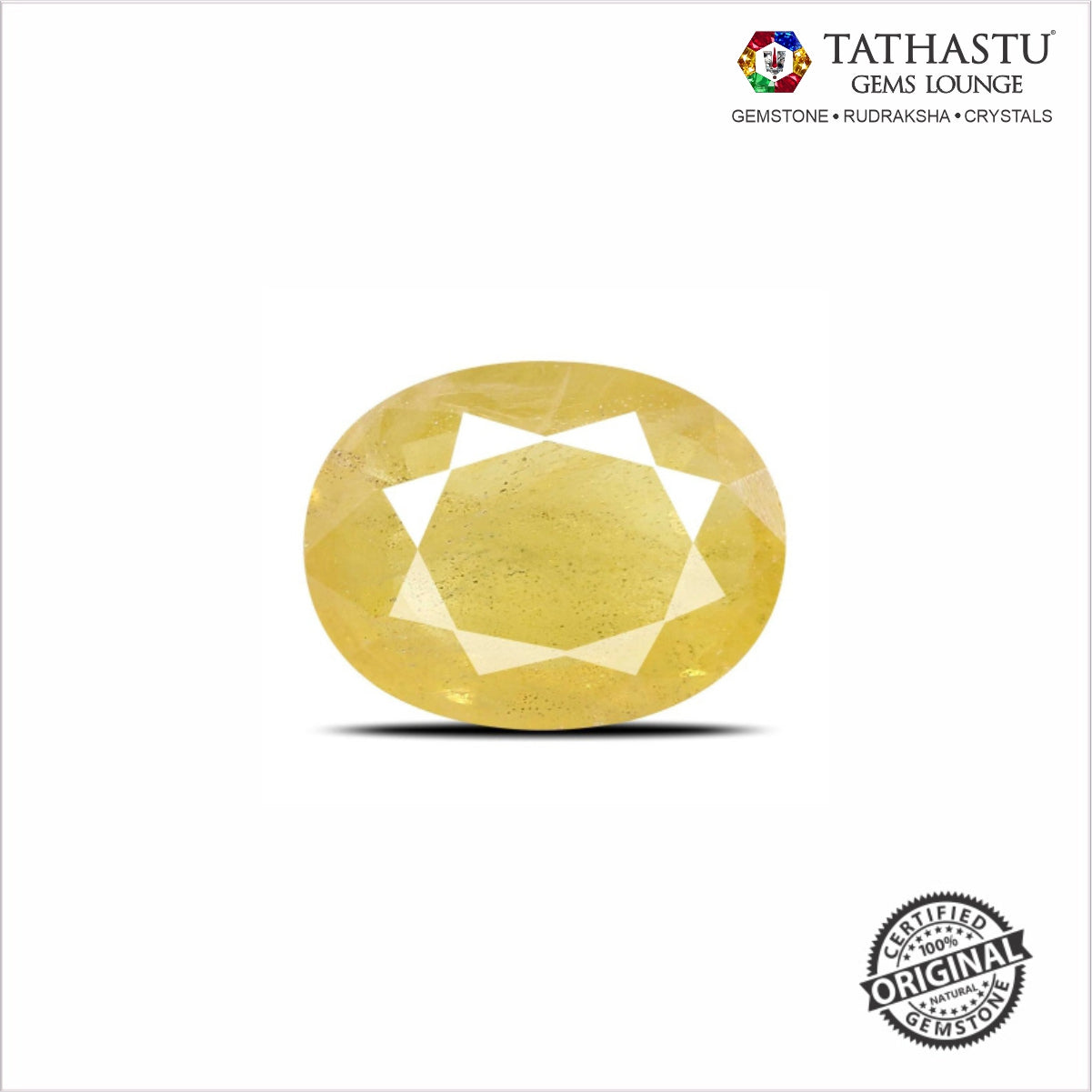 Natural Yellow Sapphire (Pukhraj) 3.71 Carat – Certified Jupiter Gemstone for Wealth & Success
