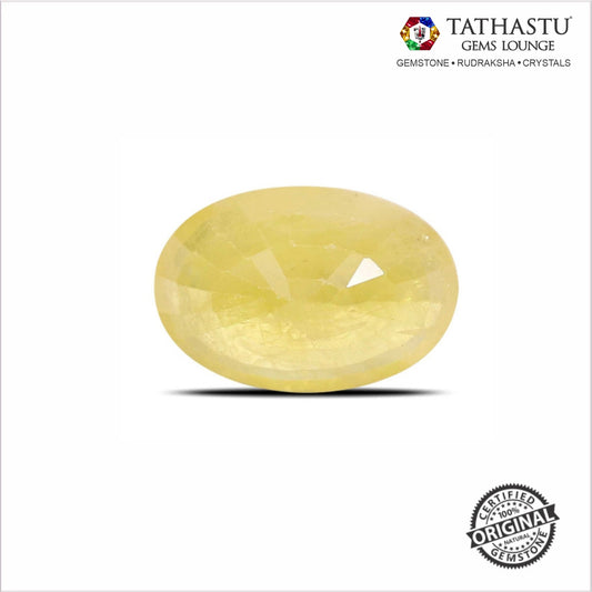 Natural Yellow Sapphire (Pukhraj) 4.34 Carat – Certified Jupiter Gemstone for Wealth & Success