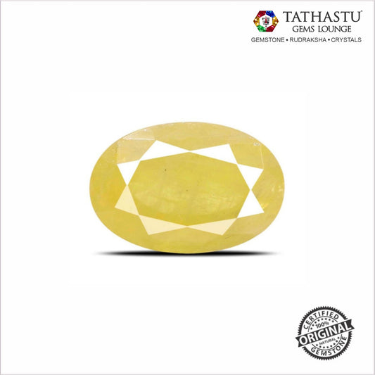 Natural Yellow Sapphire (Pukhraj) 4.34 Carat – Certified Jupiter Gemstone for Wealth & Success