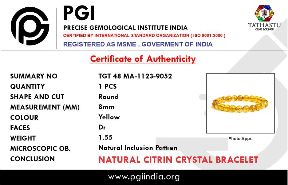 Original Citrine Bracelet – A Symbol Of Sunlight Energy & Golden Aura