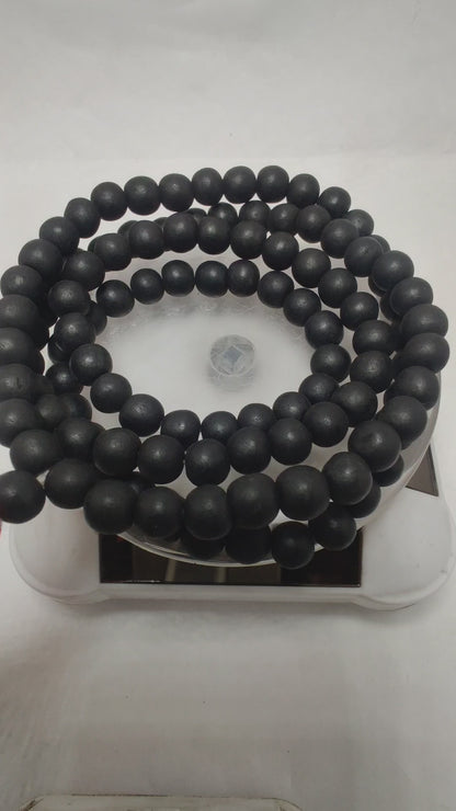 Certified Karungali Mala (8mm) - 108 Beads Natural Black Ebony Wood for Positivity & Luck