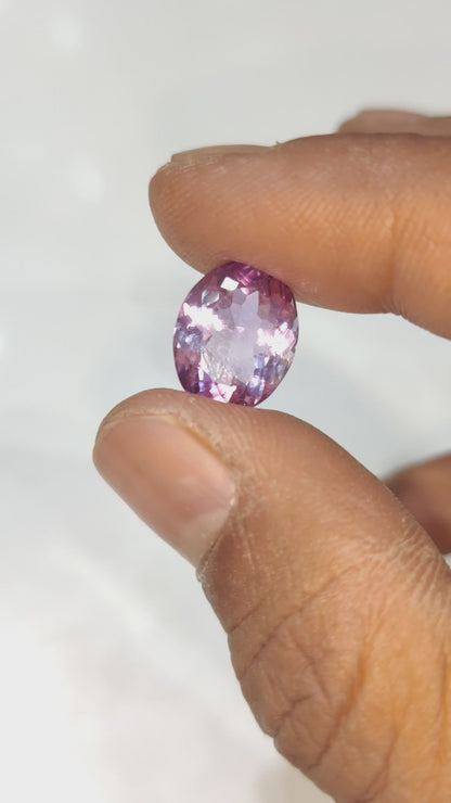 Natural Blue Amethyst (Jamunia) 6.99 Carat – 100% Original & Lab Certified Gemstone for Clarity & Spiritual Healing