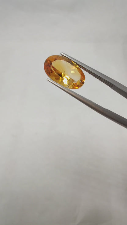 Natural Yellow Citrine (Sunela) 6.93 Carat – 100% Original & Lab Certified Gemstone for Success & Positive Energy