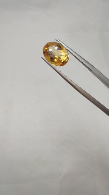 Natural Yellow Citrine (Sunela) 4.27 Carat – 100% Original & Lab Certified Gemstone for Success & Positive Energy