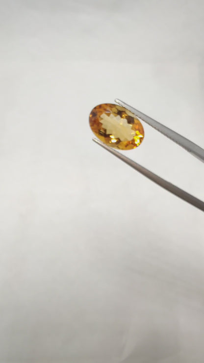 Natural Yellow Citrine (Sunela) 4.16 Carat – 100% Original & Lab Certified Gemstone for Success & Positive Energy