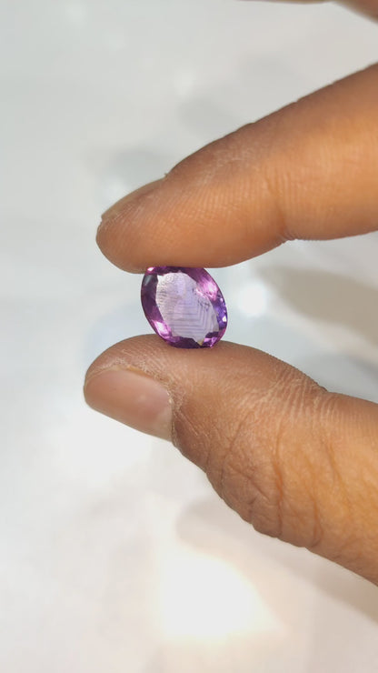 Natural Blue Amethyst (Jamunia) 5.19 Carat – 100% Original & Lab Certified Gemstone for Clarity & Spiritual Healing