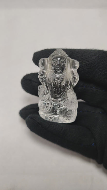 Natural Sphatik Laxmi (2 Inch) - Powerful for Attracting Money, Success & Positive Energy