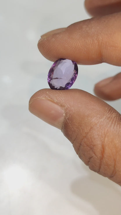 Natural Blue Amethyst (Jamunia) 4.82 Carat – 100% Original & Lab Certified Gemstone for Clarity & Spiritual Healing