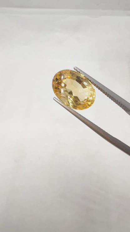 Natural Yellow Citrine (Sunela) 6.62 Carat – 100% Original & Lab Certified Gemstone for Success & Positive Energy