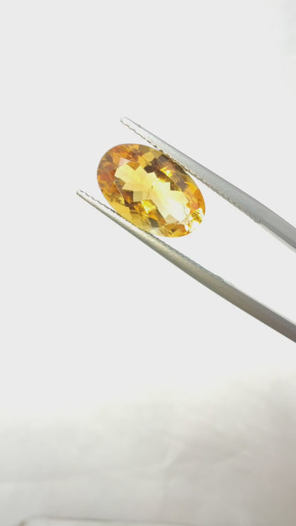 Natural Yellow Citrine (Sunela) 4.71 Carat – 100% Original & Lab Certified Gemstone for Success & Positive Energy