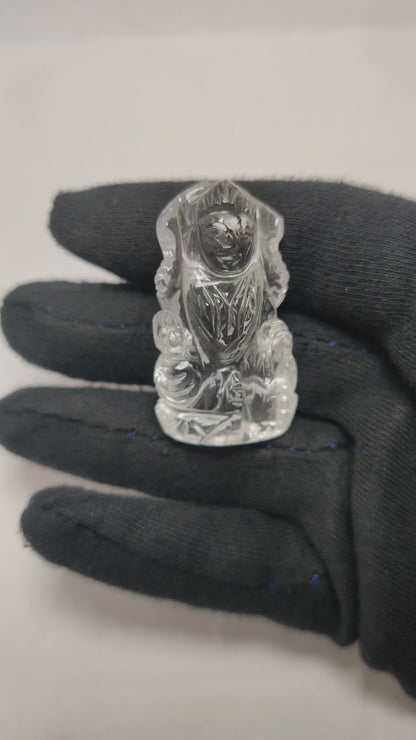 Natural Sphatik Laxmi (1.25 Inch) - Idol for Wealth, Peace & Harmony